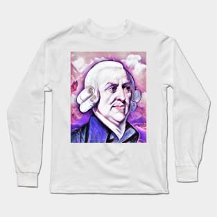 Adam Smith Pink Portrait | Adam Smith Artwork 8 Long Sleeve T-Shirt